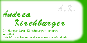 andrea kirchburger business card